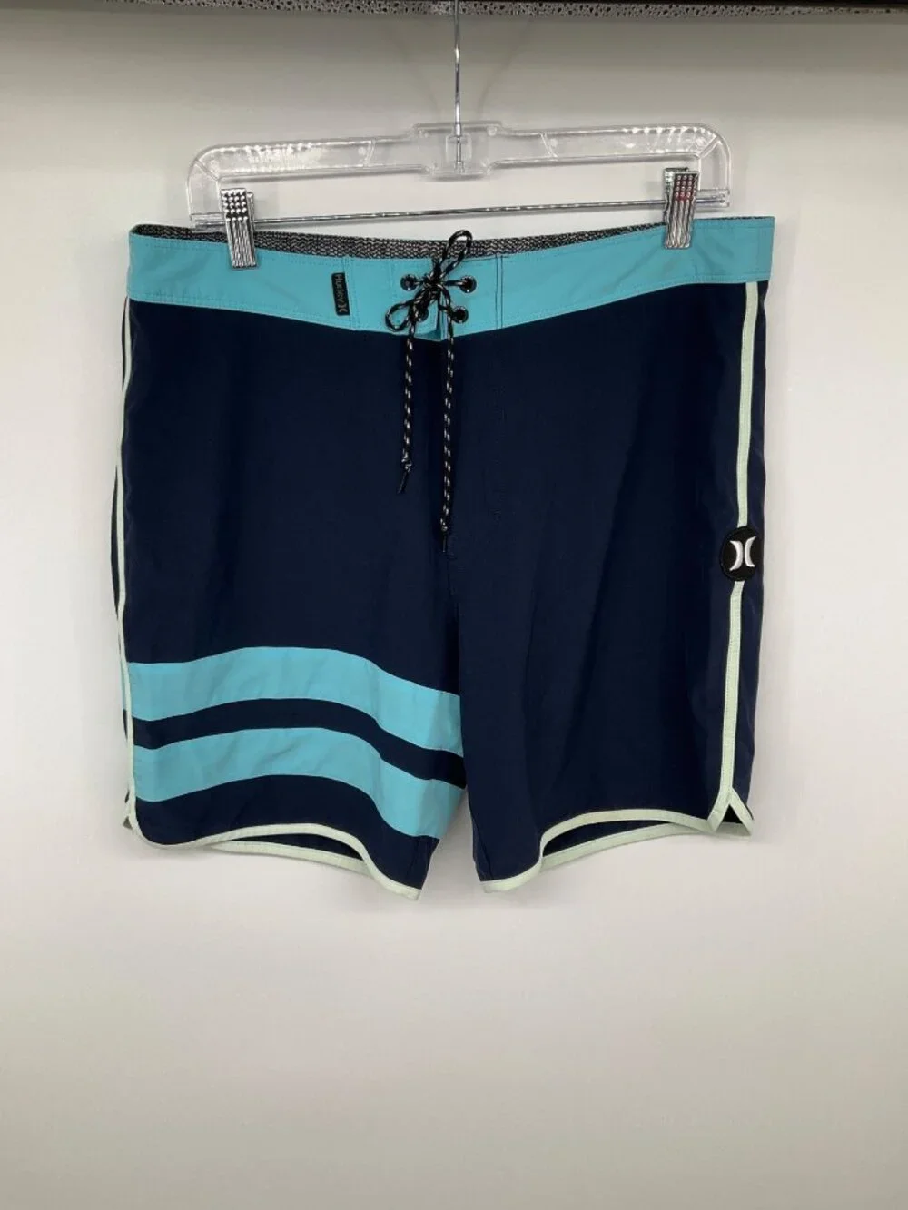Hurley Phantom size 32 Block Party Obsidian Blue 2-tone board shorts, men's